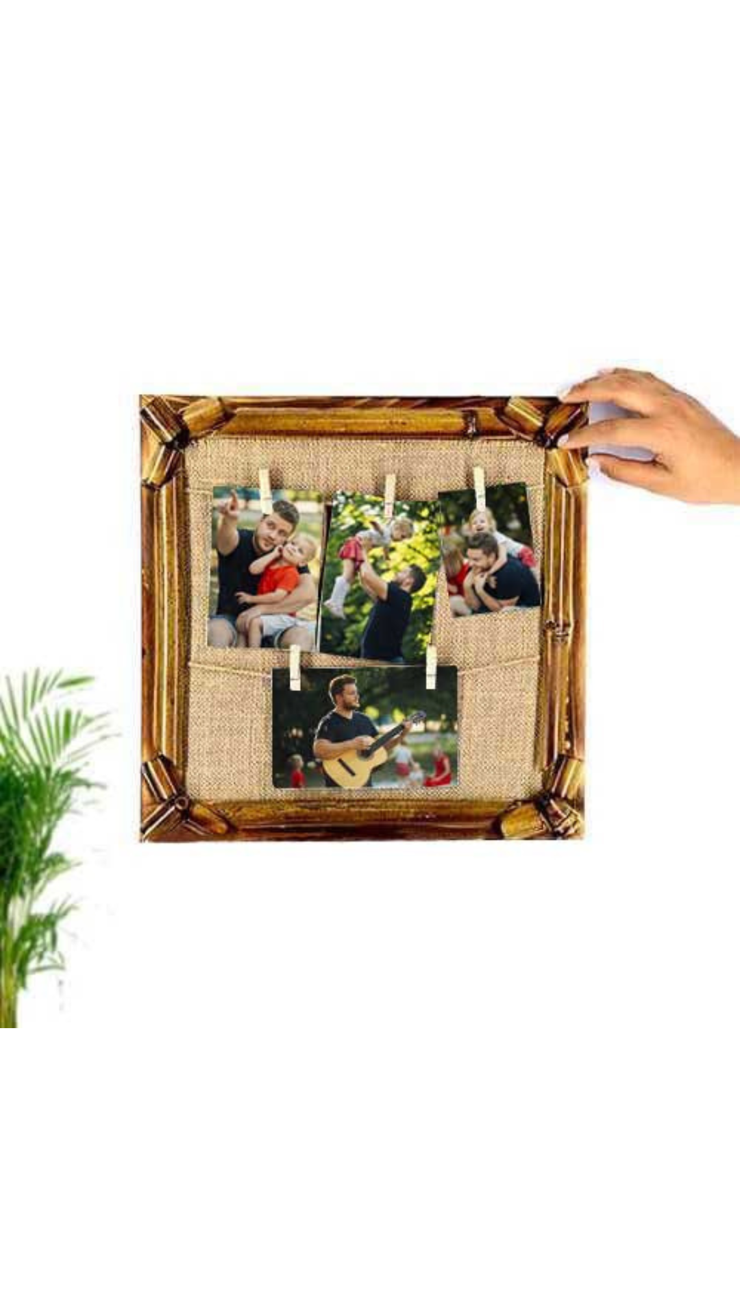 Şipşak Bambu İpli Ahşap Duvar Fotoğraf Çerçevesi